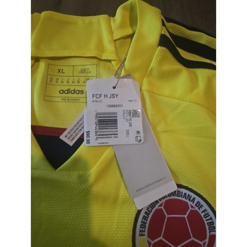 Adidas 2022 Colombia National Team Home Soccer Jersey Size XL Playera Camiseta - Picture 5 of 11